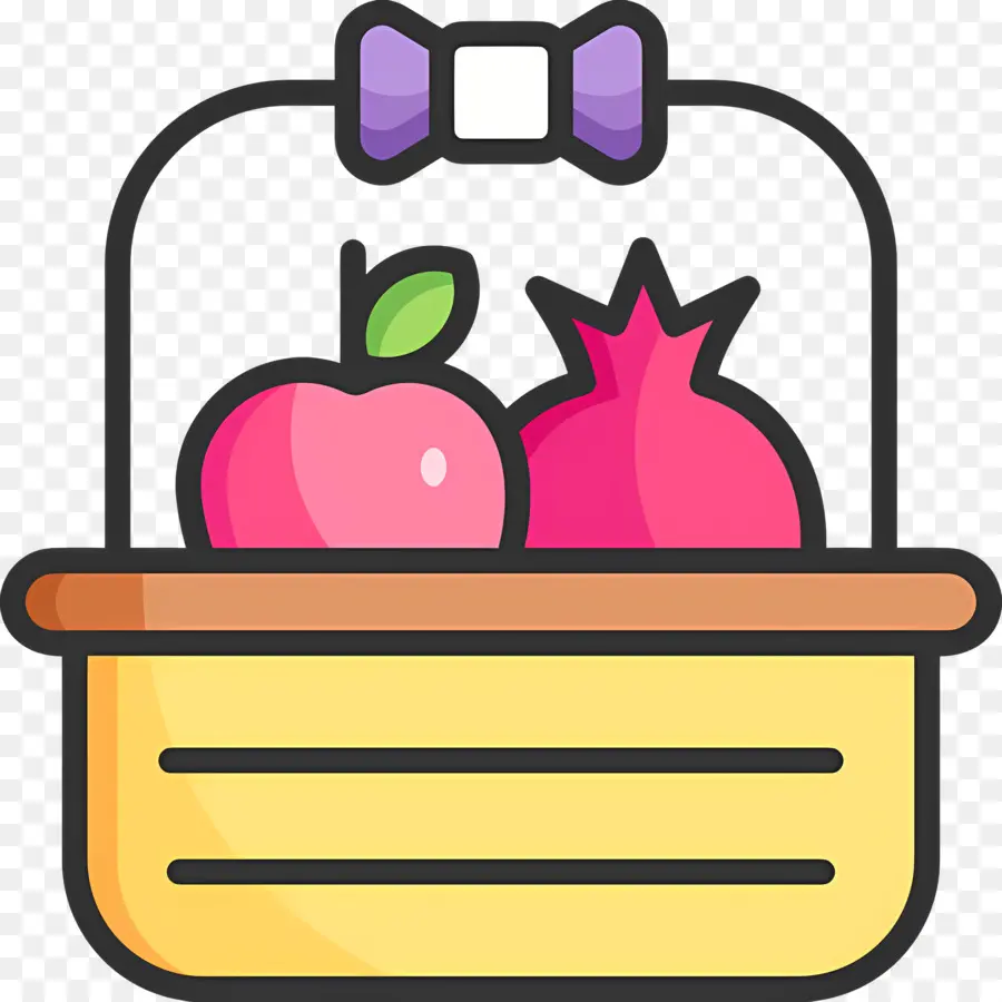 Panier De Pommes，Corbeille De Fruits PNG