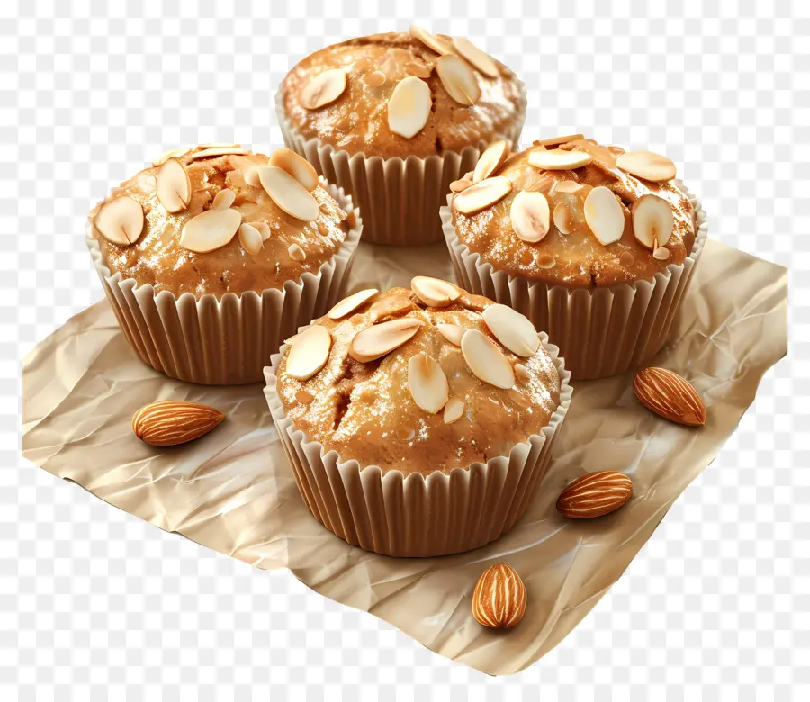 Muffins Aux Amandes，Petits Gâteaux PNG