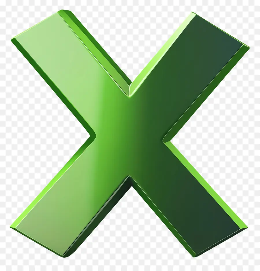 Vert X，Lettre PNG