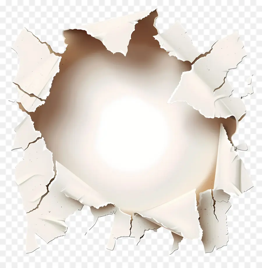 Papier Déchiré Par Un Trou，Papier Déchiré PNG