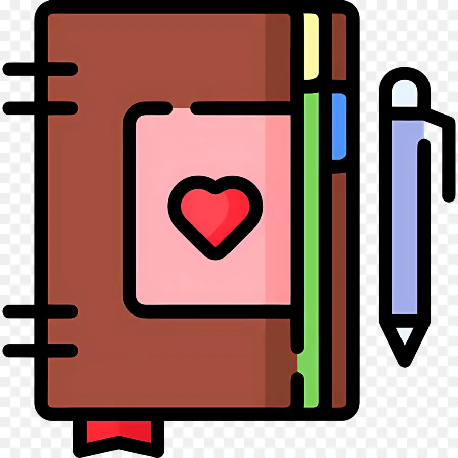 Carnet De Notes，Carnet Avec Coeur PNG