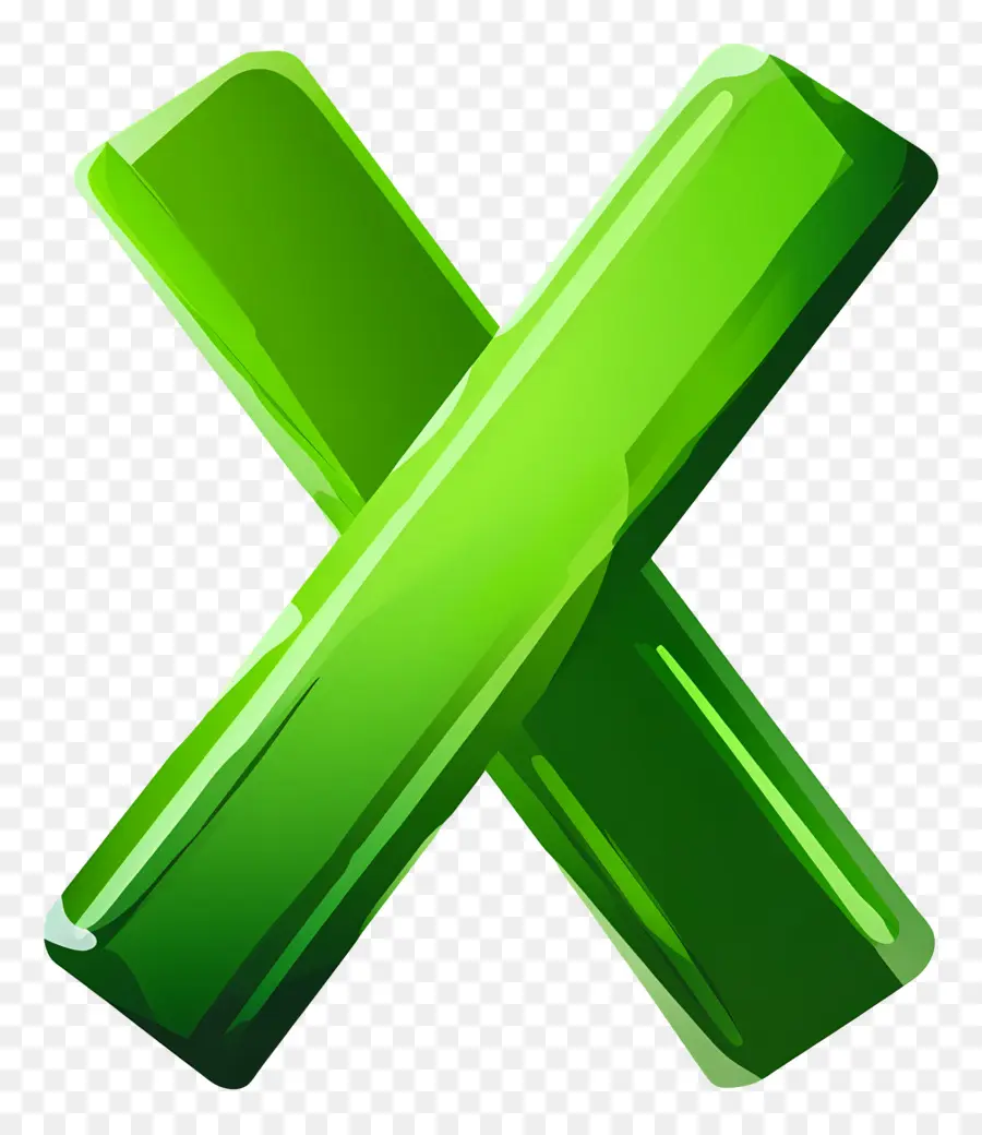 Vert X，Lettre PNG