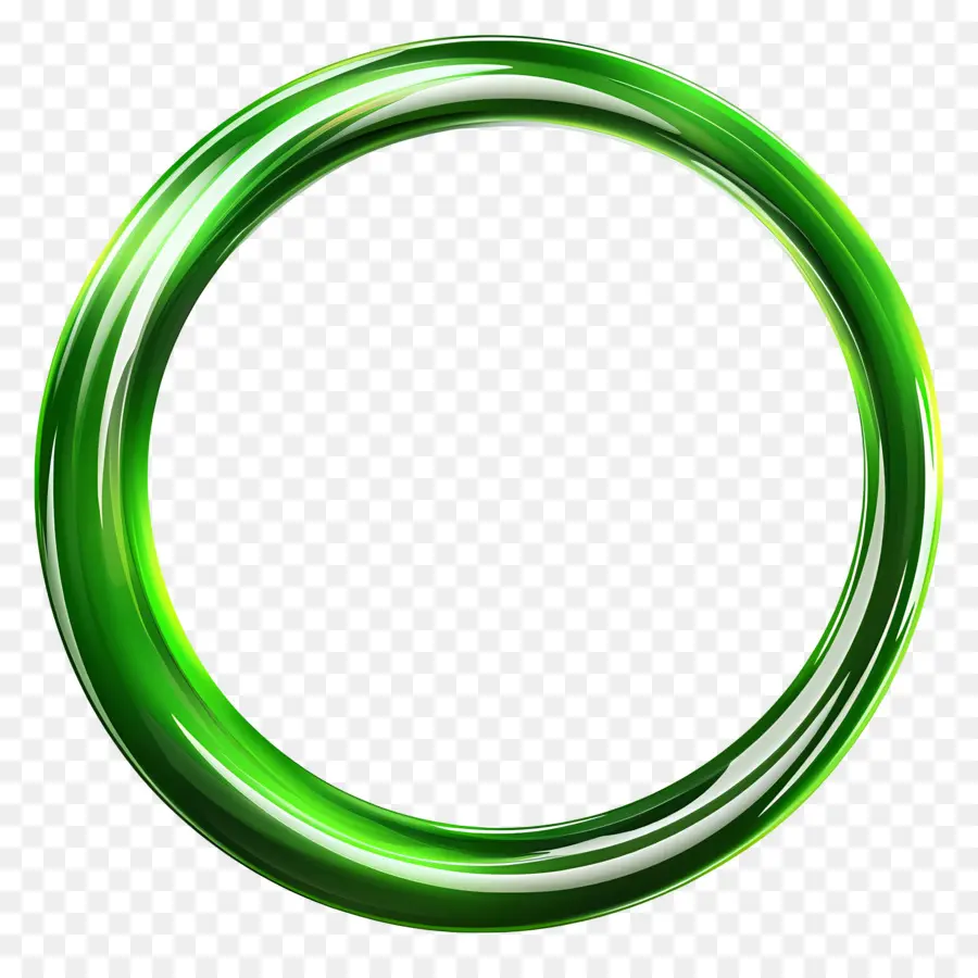 Cadre De Cercle Vert，Rond PNG