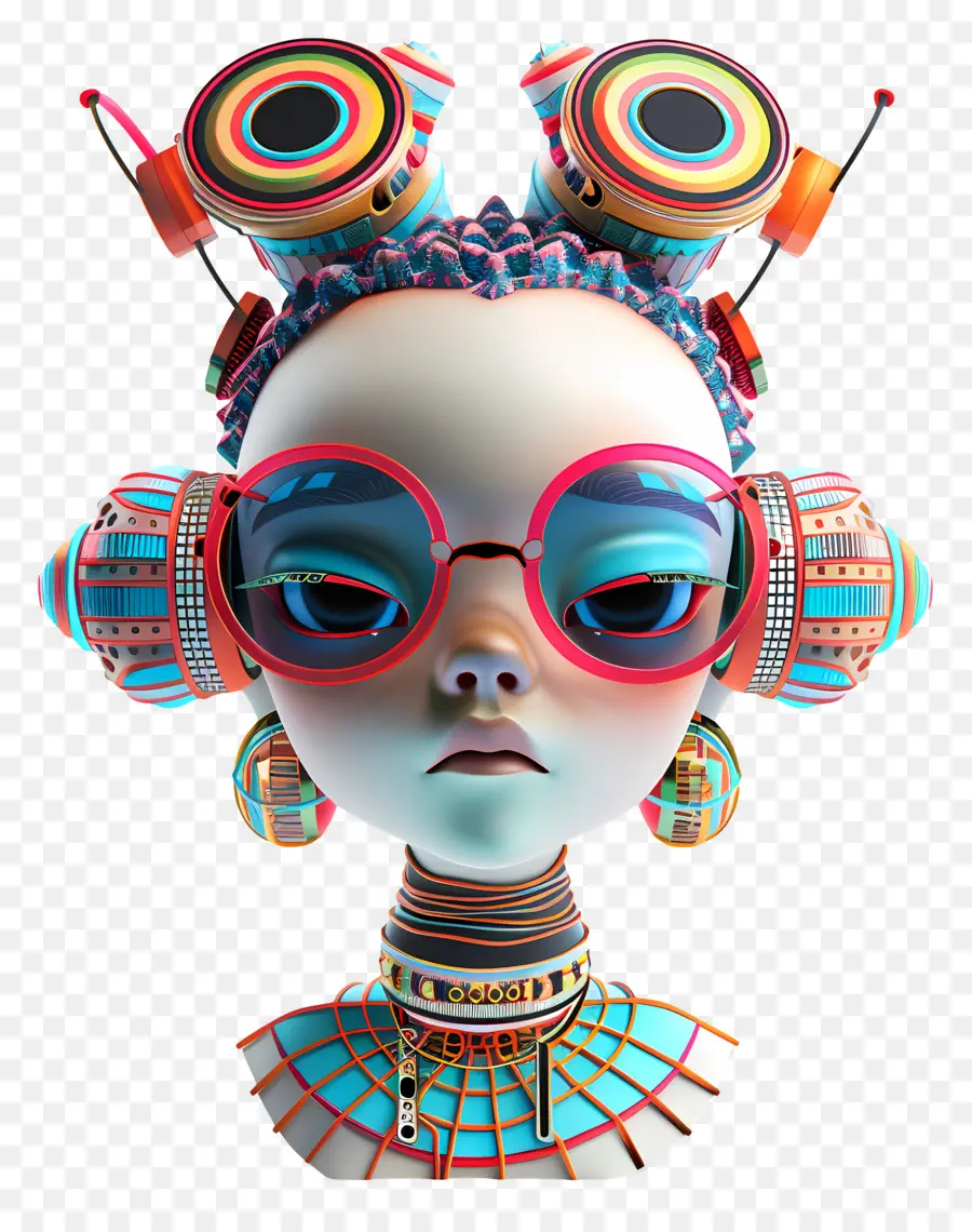 Avatar De Fille 3d，Caractère Futuriste PNG