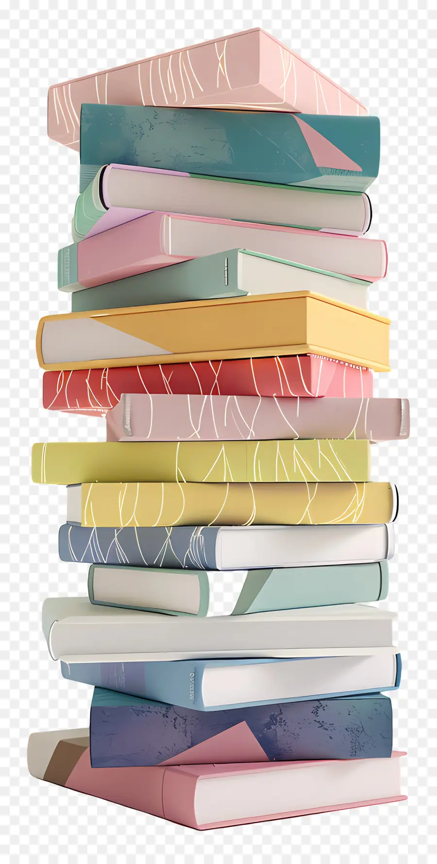 Pile De Livres Modèle 3d，Pile De Livres PNG