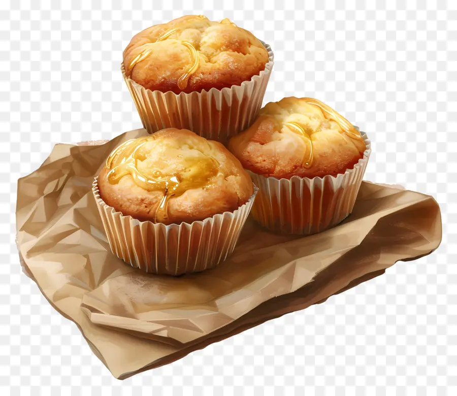 Muffins Au Miel，Muffins PNG