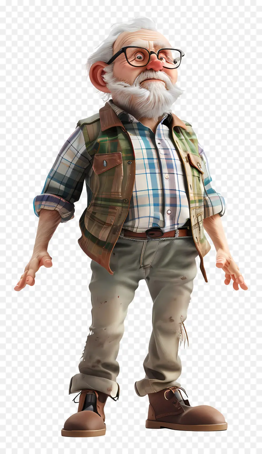 Avatar De Vieil Homme Modèle 3d，Vieillard PNG