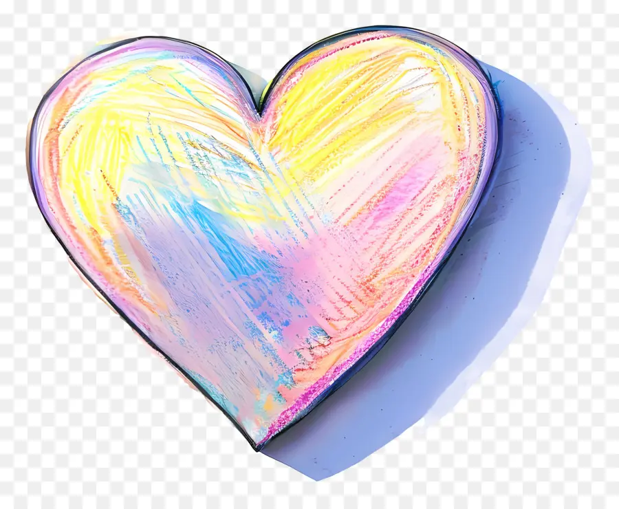 Coeur Pastel，Coeur Coloré PNG