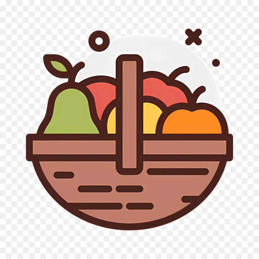 Panier De Pommes，Corbeille De Fruits PNG