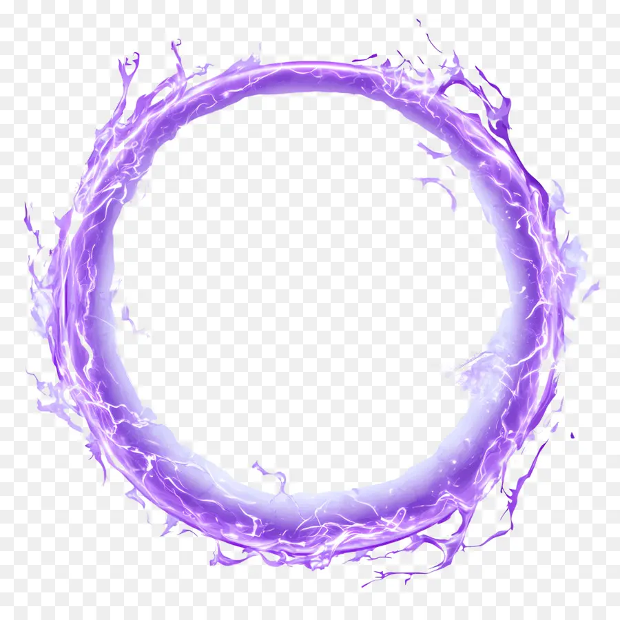 Cadre De Cercle，Anneau D'énergie Violet PNG