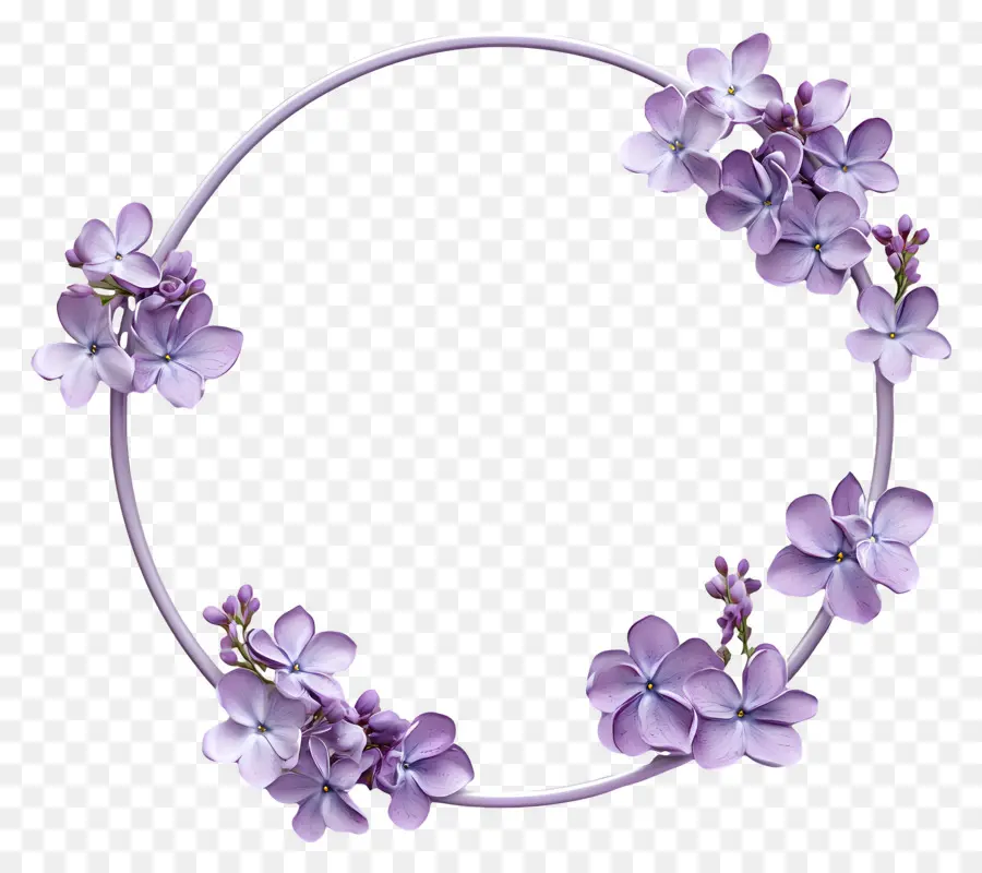 Cadre De Cercle，Couronne De Fleurs PNG