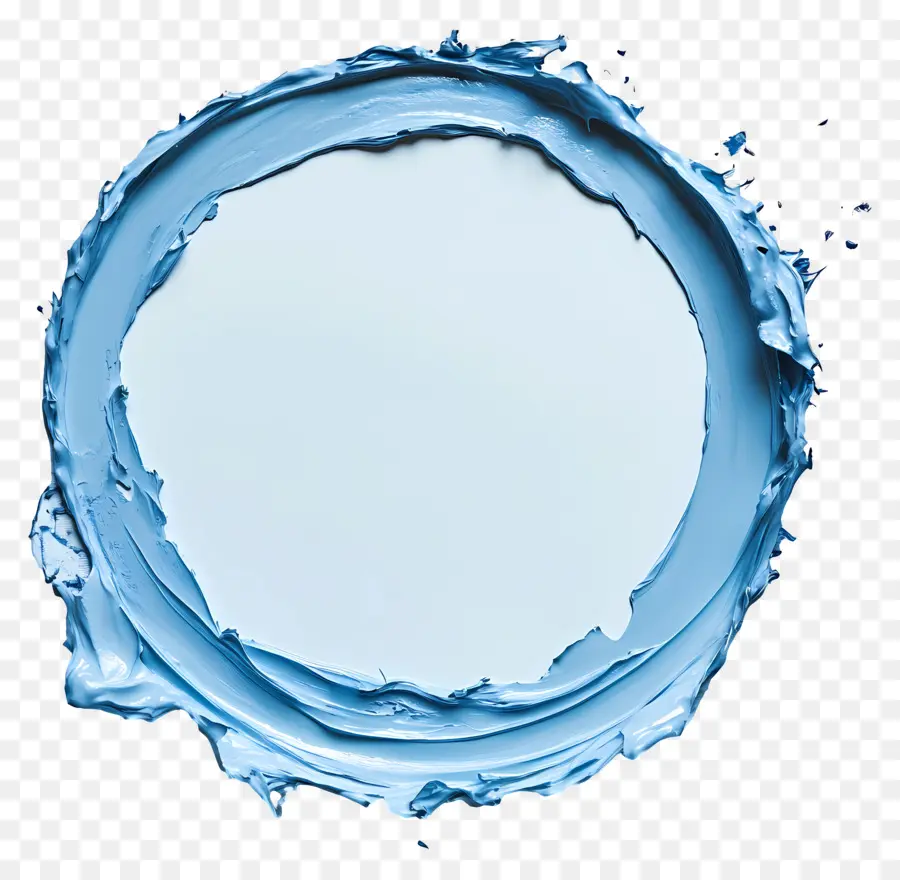 Cadre Cercle Bleu，Cercle De Peinture Bleue PNG