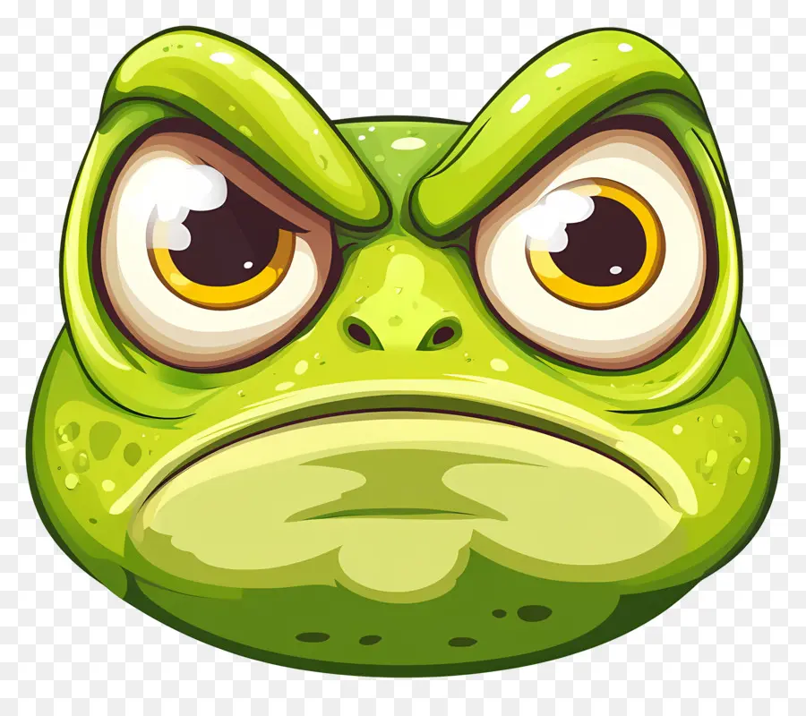 Emoji Grenouille，Grenouille En Colère PNG