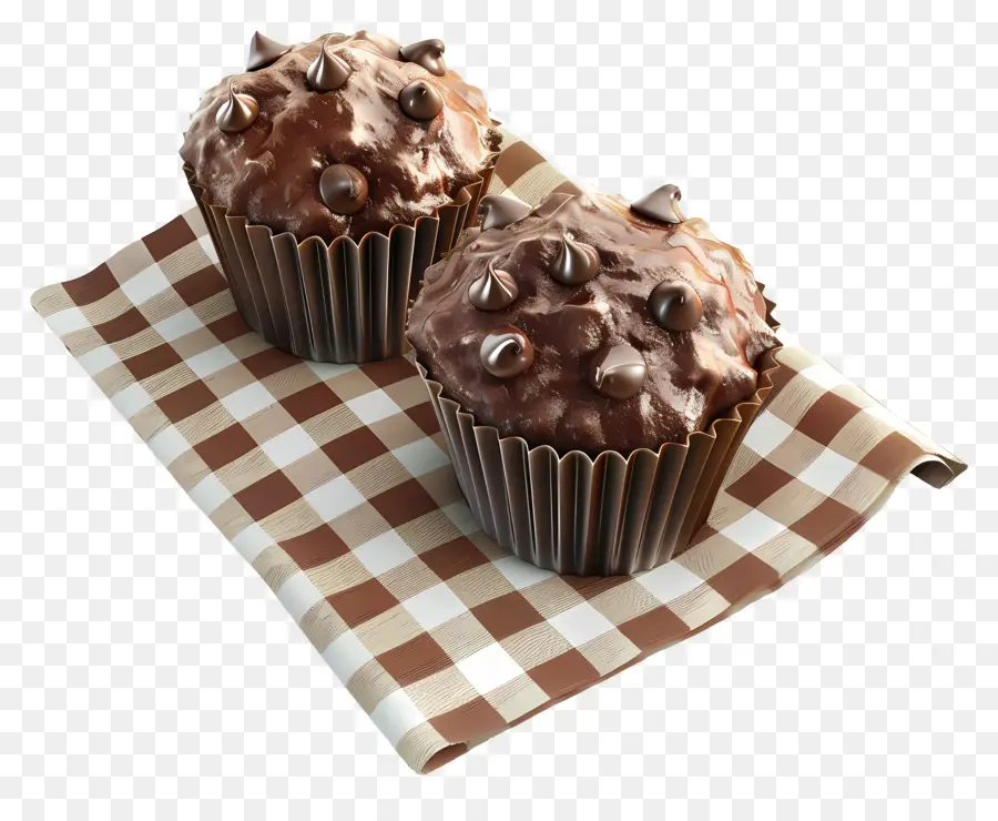 Muffins Au Chocolat，Muffins Aux Pépites De Chocolat PNG