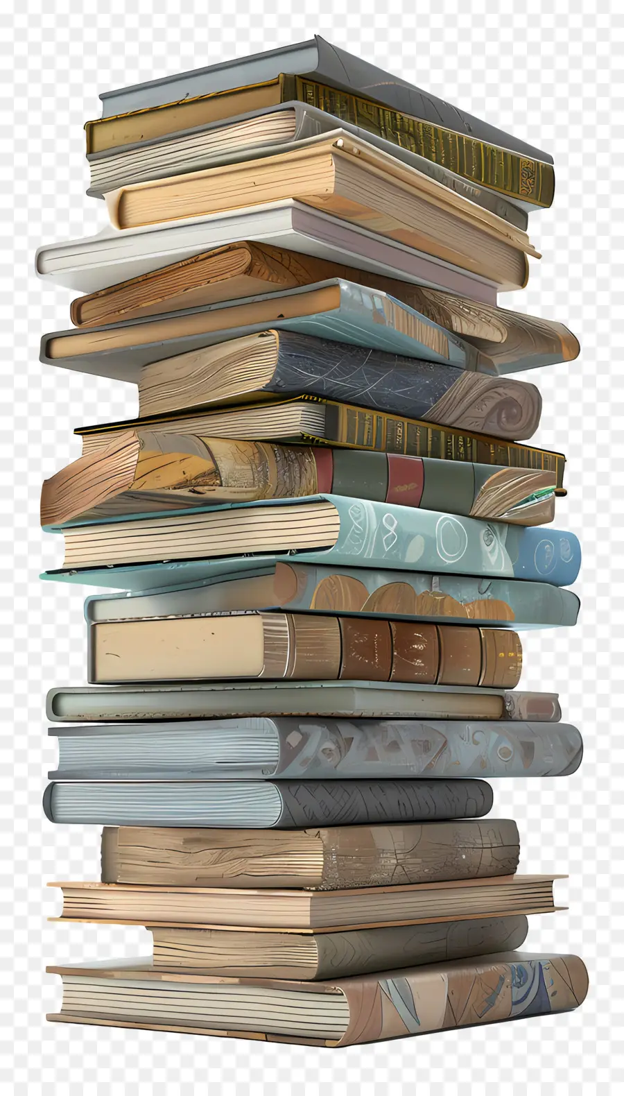 Pile De Livres Modèle 3d，Pile De Livres PNG