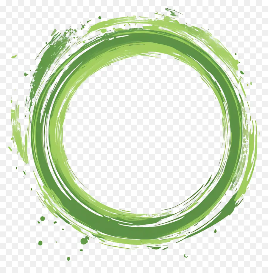 Cadre De Cercle Vert，Splash Circulaire Vert PNG