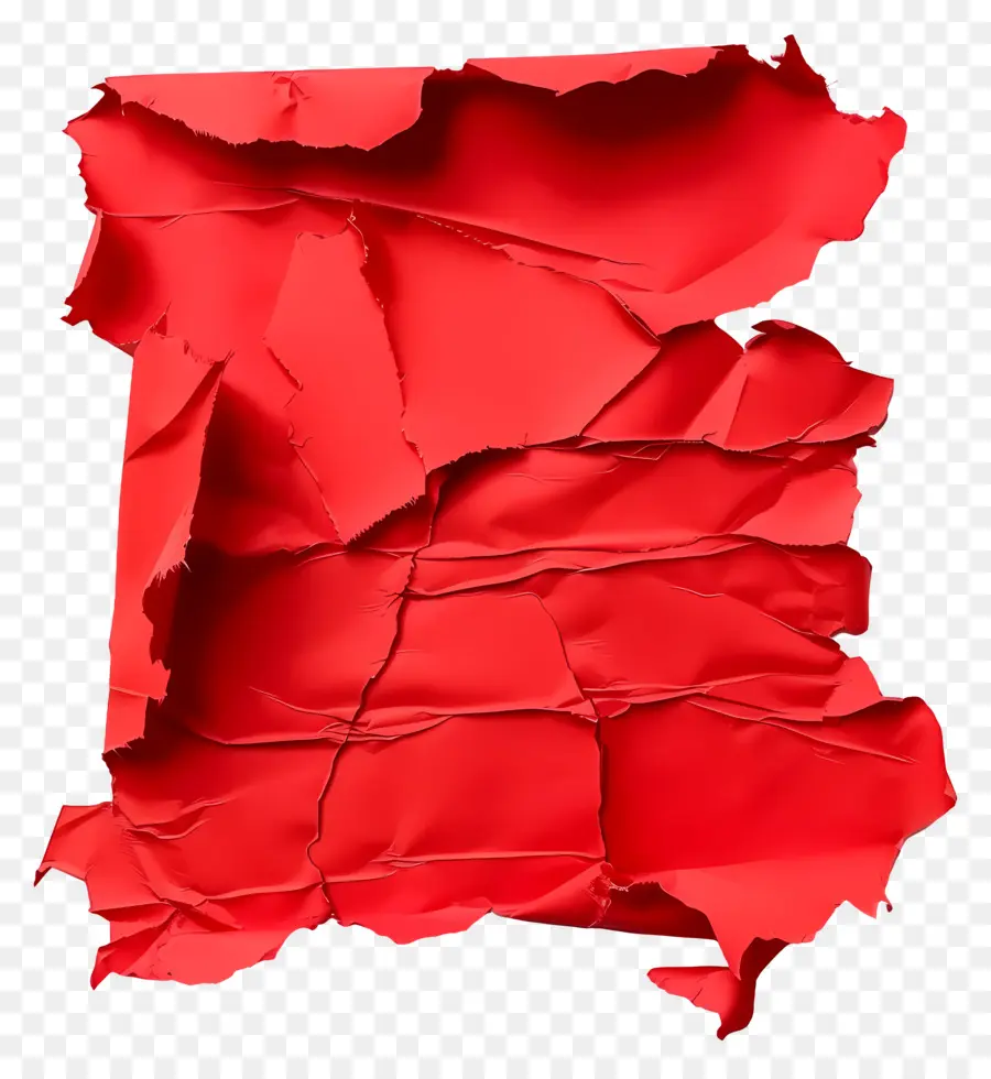 Papier Déchiré Rouge，Papier Rouge Déchiré PNG