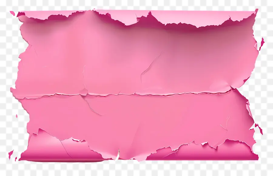 Papier Déchiré Rose，Papier Froissé PNG