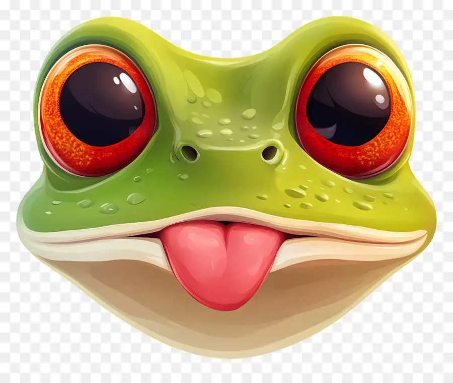 Emoji Grenouille，Visage De Grenouille PNG