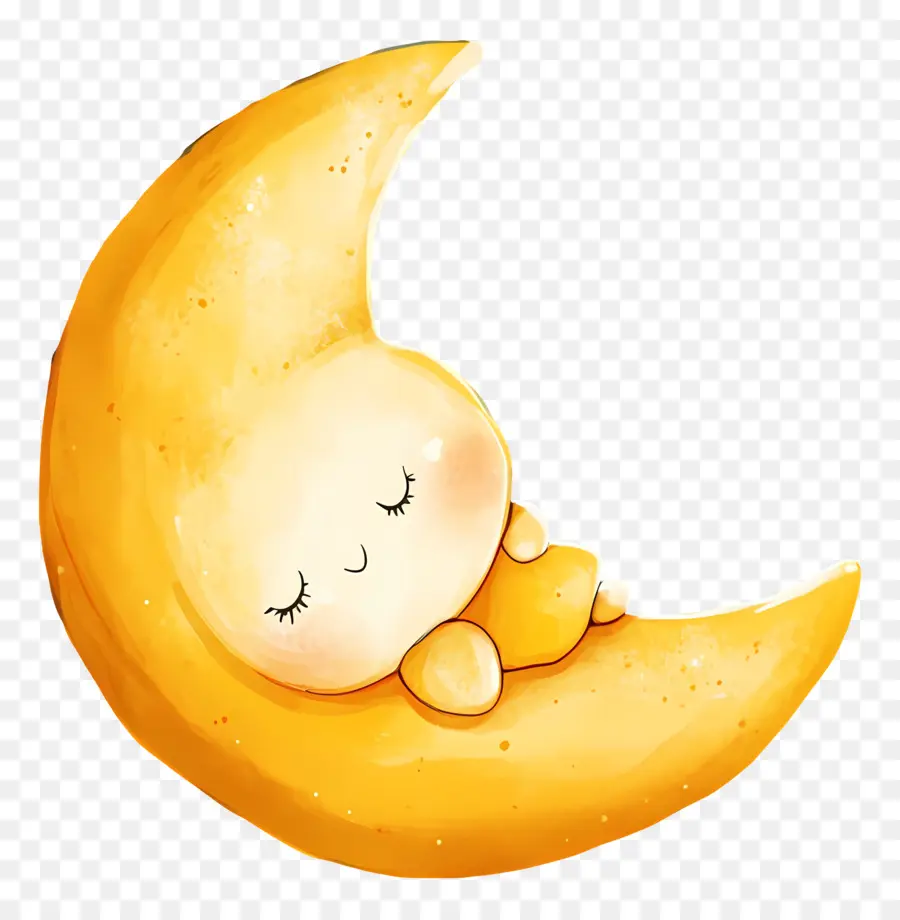 Lune Mignonne，Bébé Qui Dort PNG