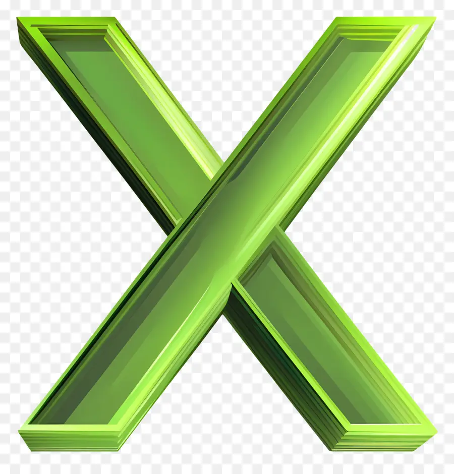 Vert X，Lettre PNG