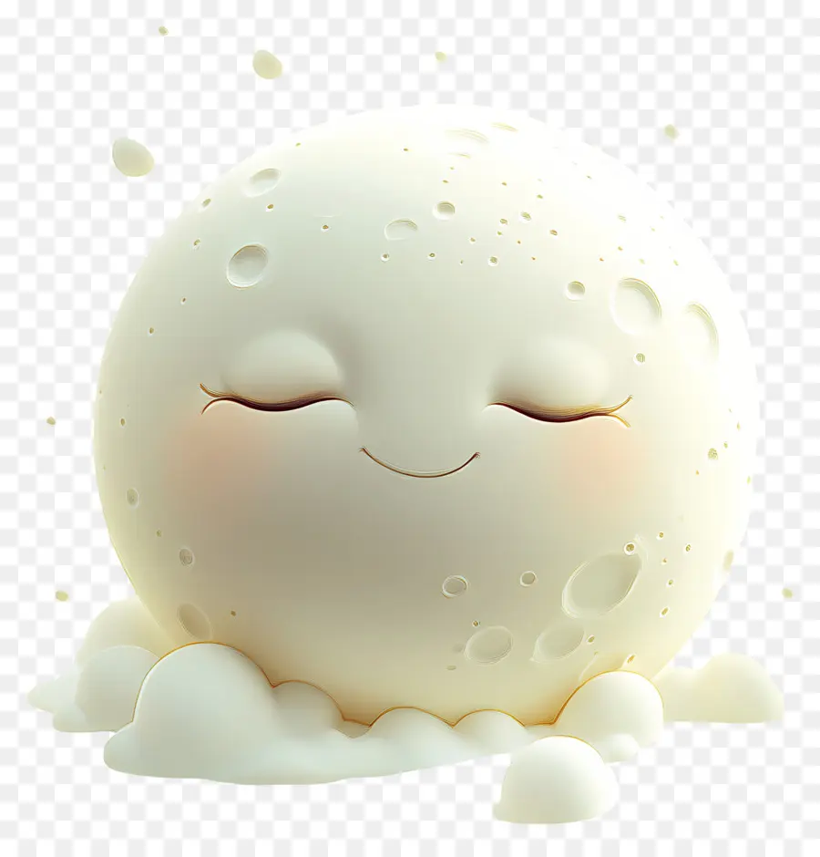 Lune Mignonne，Pleine Lune Souriante PNG