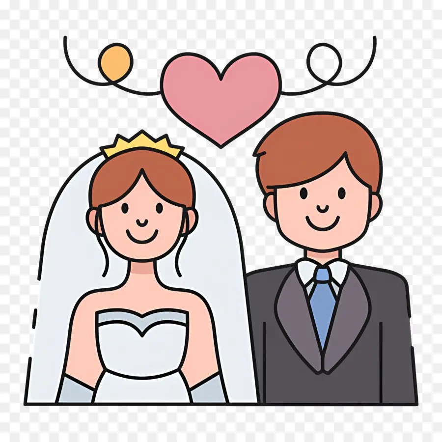 Couple De Mariage，Mariée Et Marié PNG