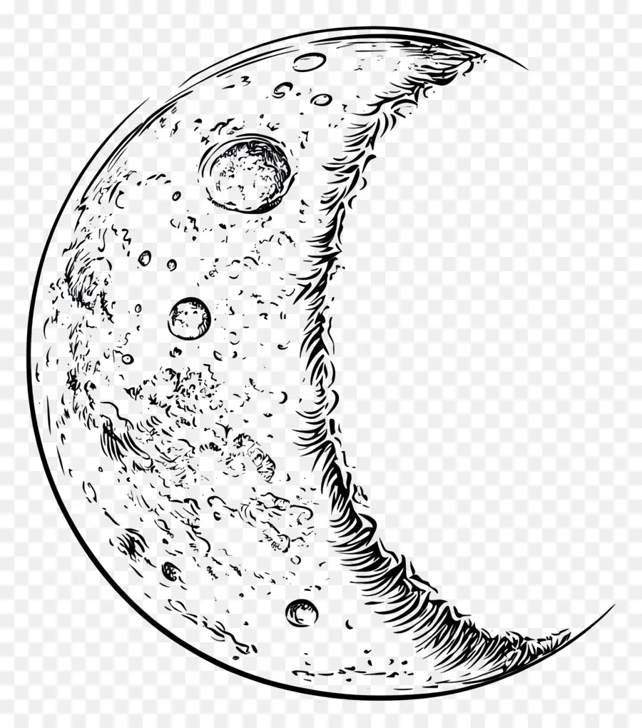 Contour De La Lune，Croissant De Lune PNG