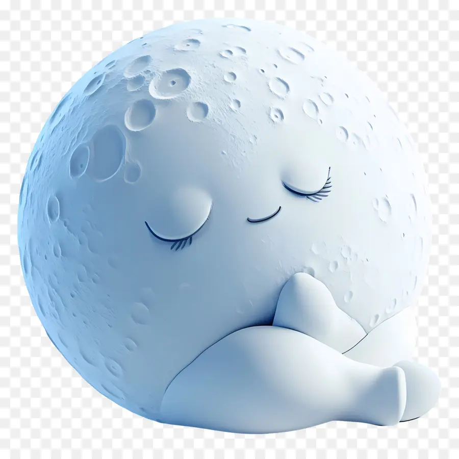 Lune Mignonne，Lune Endormie PNG