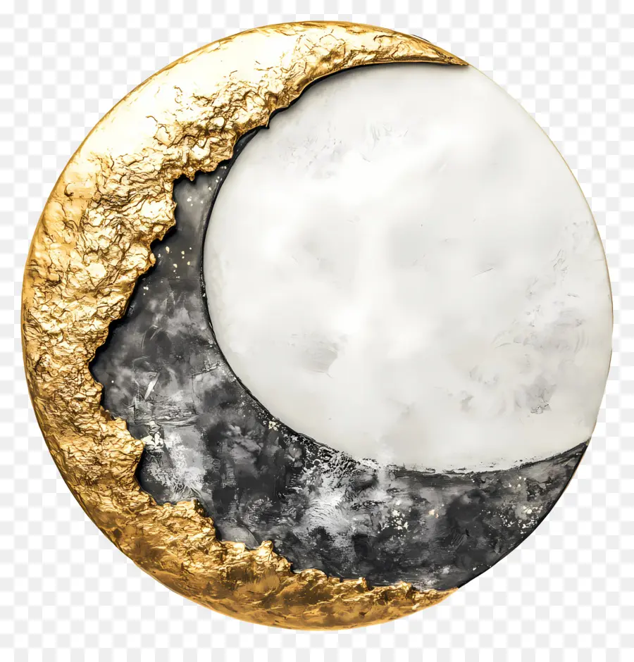 Lune D'or，Lune D'or Et D'argent PNG