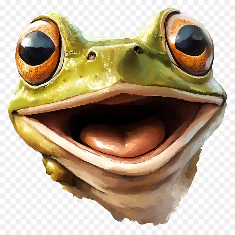 Emoji Grenouille，Visage De Grenouille PNG