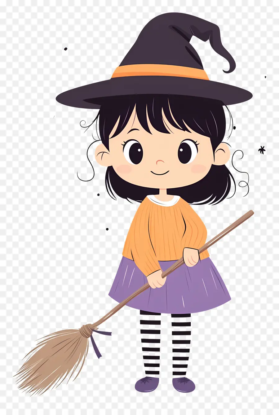 Jolie Sorcière D'halloween，Sorcière Violette PNG