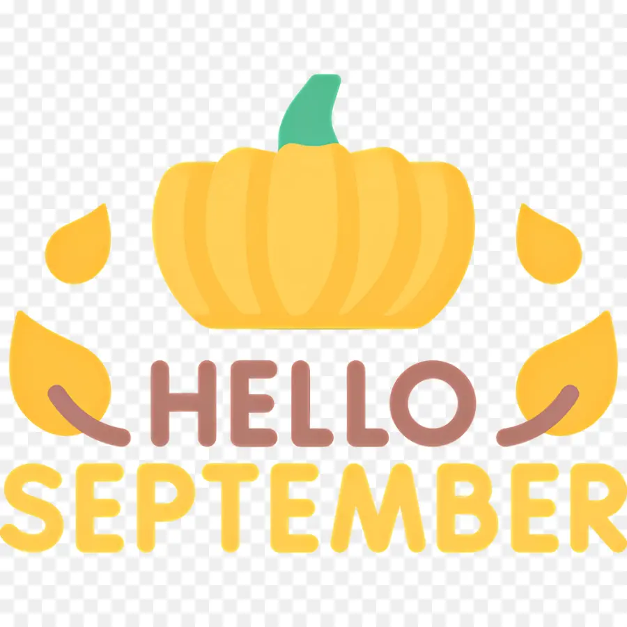 Septembre，Bonjour Septembre Avec Pumpkin PNG