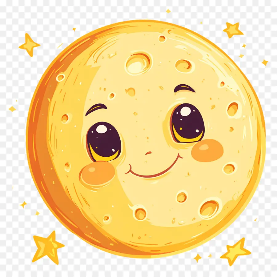 Lune Mignonne，Lune Souriante PNG