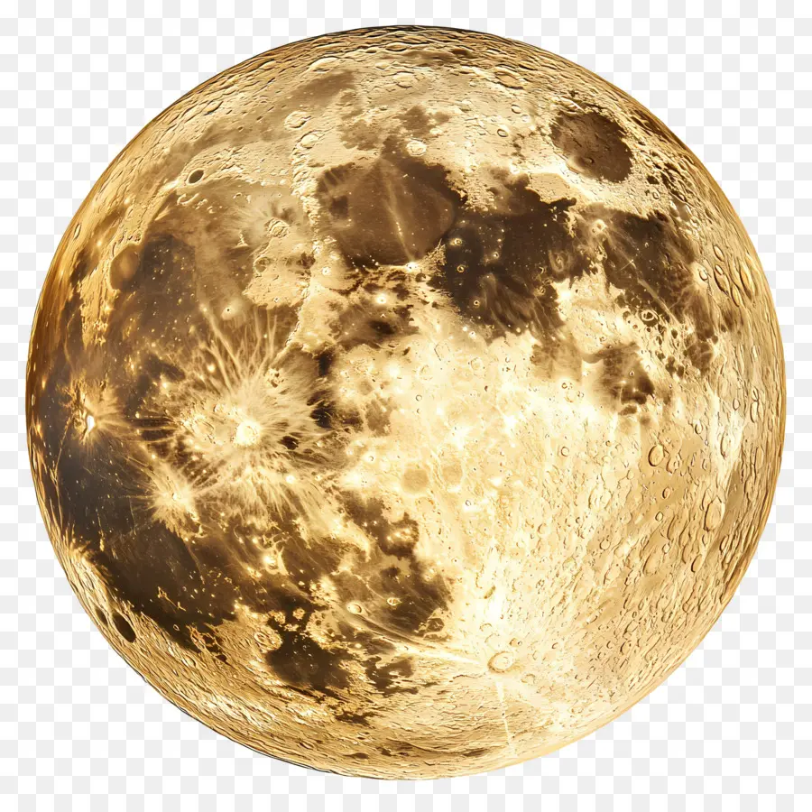 Lune D'or，Pleine Lune PNG