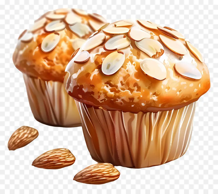 Muffins Aux Amandes，Petits Gâteaux PNG