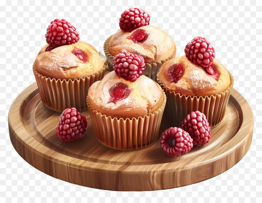 Muffins Aux Framboises，Petits Gâteaux PNG