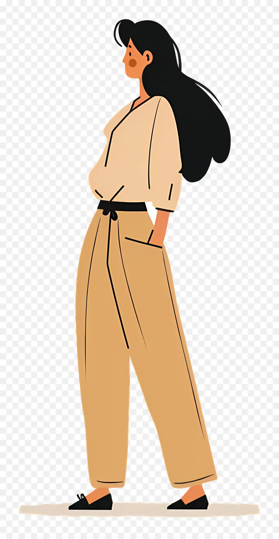 Femme En Beige，Femme En Tenue Beige PNG