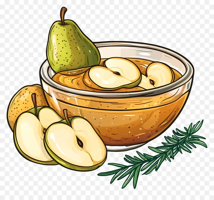 Sauce Aux Fruits，Bol De Fruits PNG