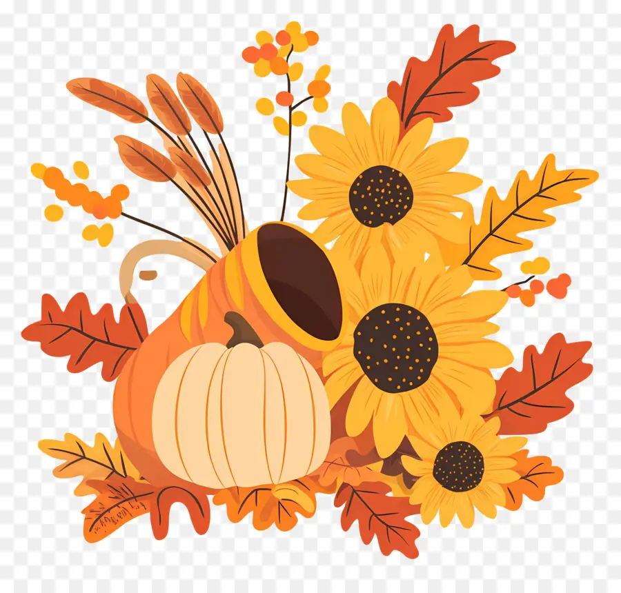 Récolte D'automne，Décorations D'automne PNG