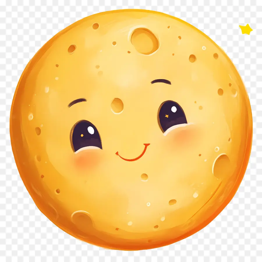 Lune Mignonne，Lune Souriante PNG