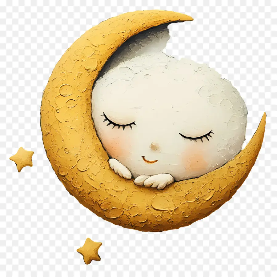 Lune Mignonne，Lune Endormie PNG