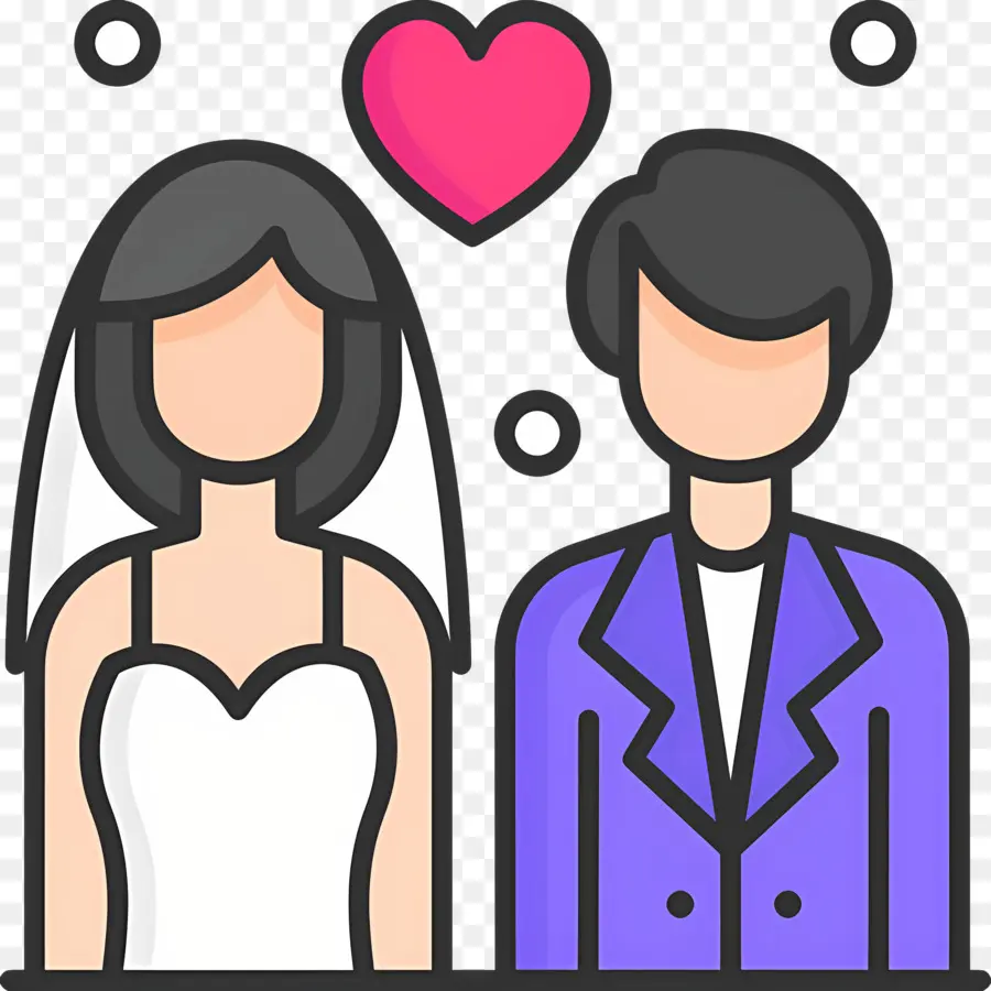 Couple De Mariage，Mariée Et Marié PNG