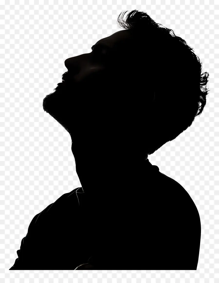 Pensée Homme Silhouette，Silhouette D'homme PNG