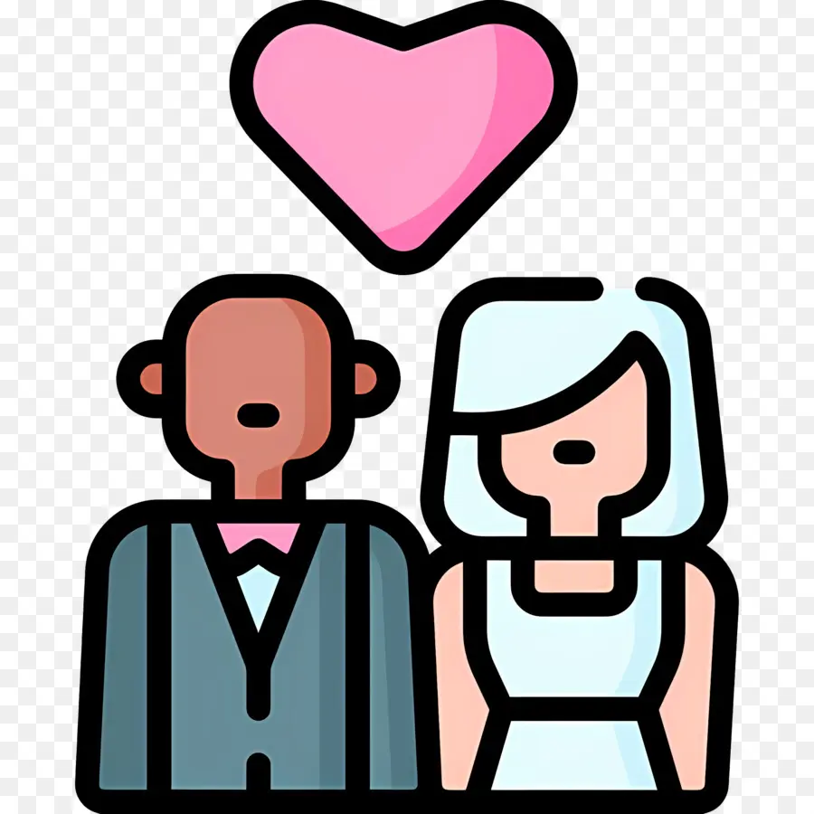 Couple De Mariage，Couple Avec Coeur PNG