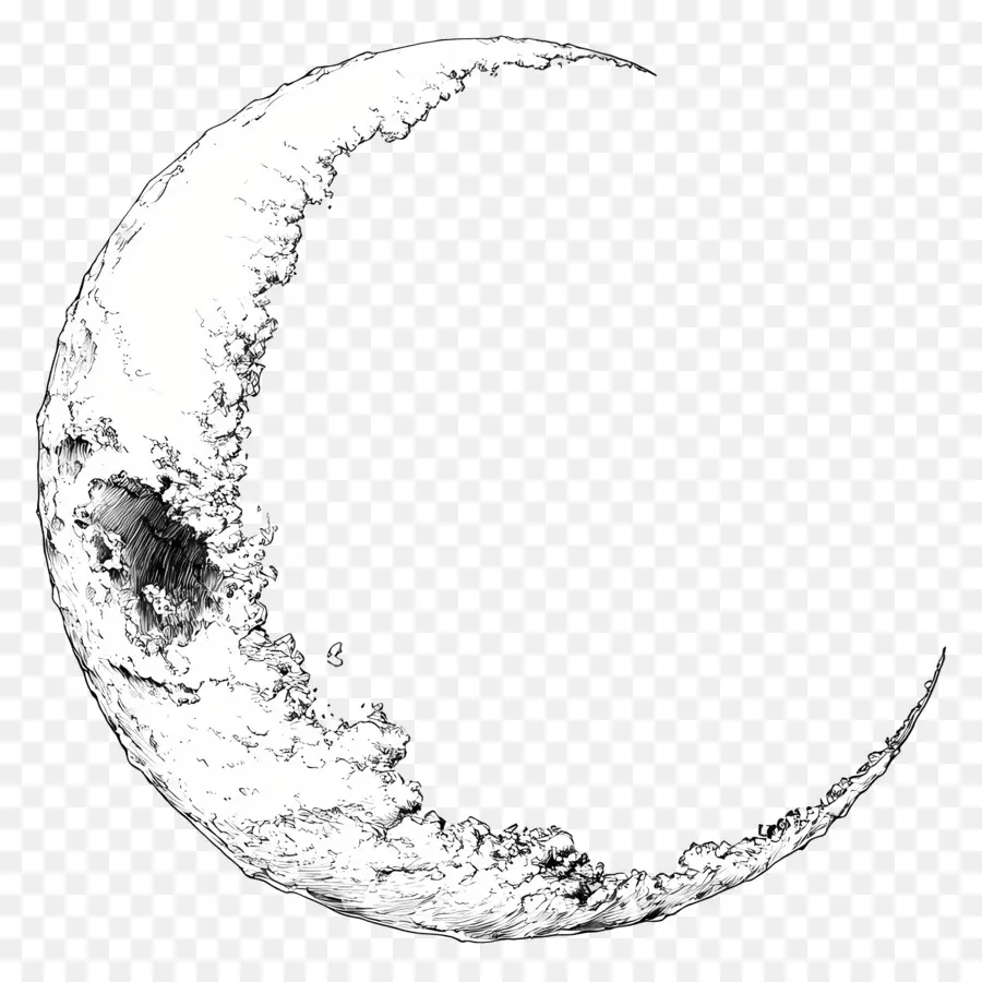 Contour De La Lune，Croissant De Lune PNG