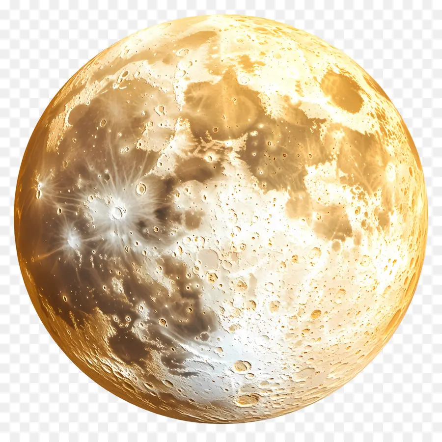 Lune D'or，Pleine Lune PNG