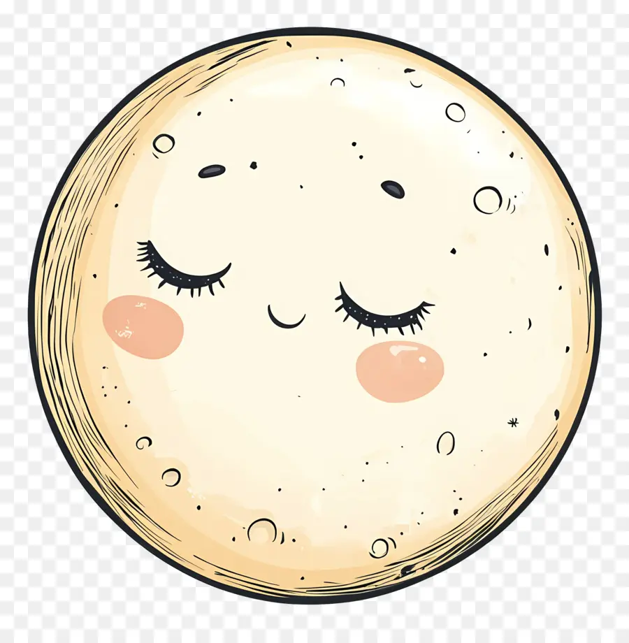 Lune Mignonne，Lune Souriante PNG