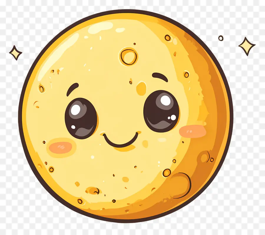 Lune Mignonne，Lune Souriante PNG