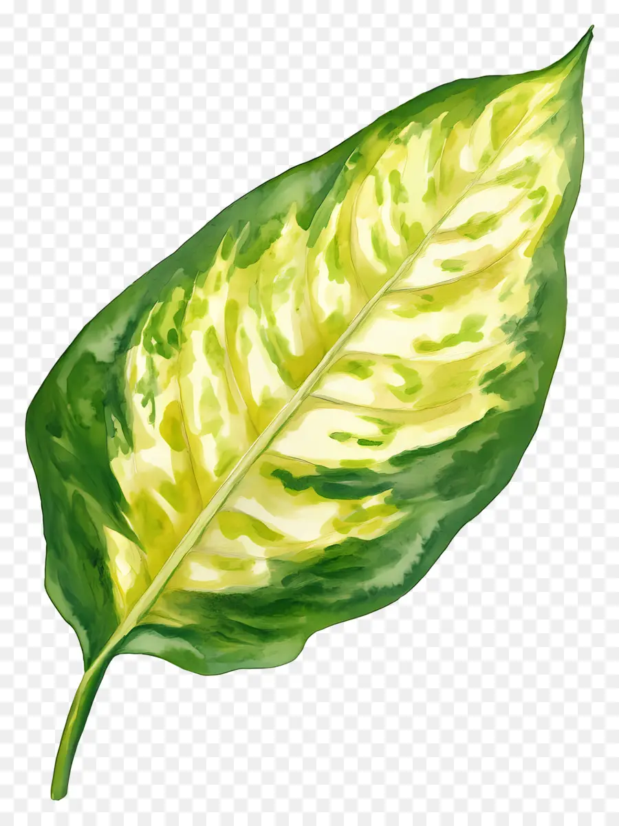 Feuille D'aquarelle，Feuille Verte PNG